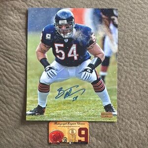 Brian Urlacher Signed Auto 8x10 Photo